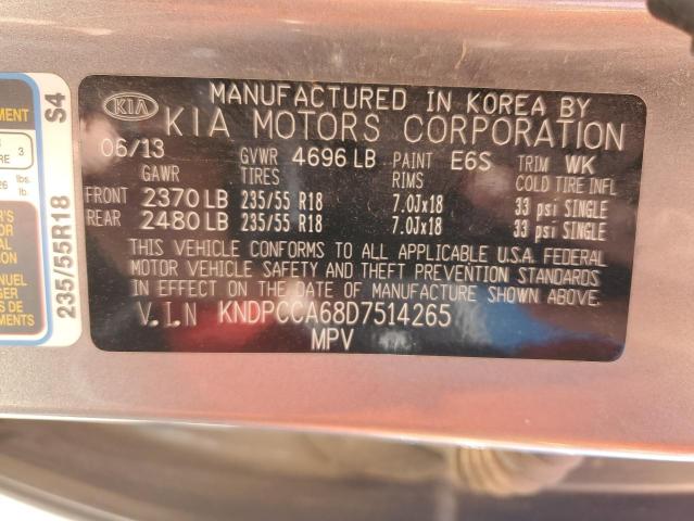 KNDPCCA68D7514265 - 2013 KIA SPORTAGE SX GRAY photo 13