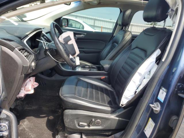 2FMPK4J90KBB00433 - 2019 FORD EDGE SEL BLUE photo 7