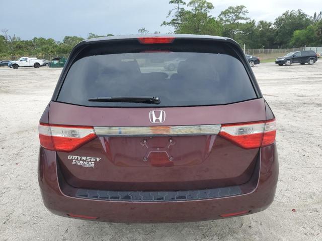 5FNRL5H61DB054757 - 2013 HONDA ODYSSEY EXL Tünd qırmızı foto 6