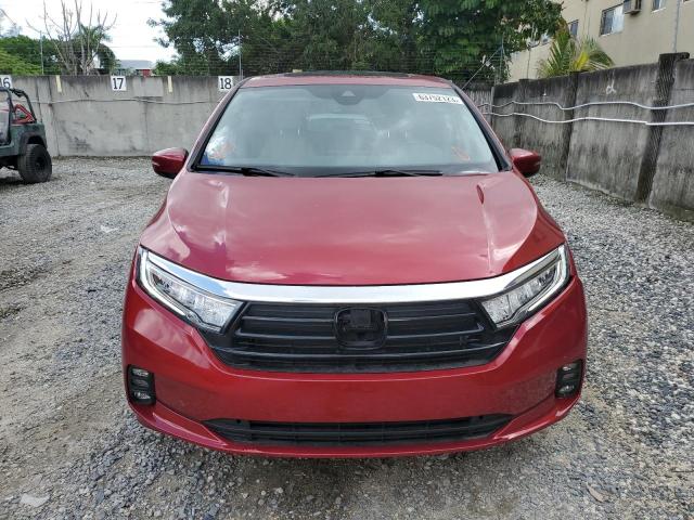 5FNRL6H76NB022242 - 2022 HONDA ODYSSEY EXL RED photo 5