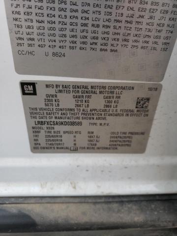 LRBFXCSA9KD038589 - 2019 BUICK ENVISION ESSENCE Ağ foto 13