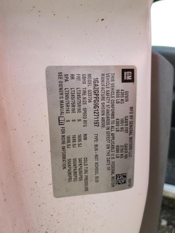 1GAZGPFG9G1271197 - 2016 CHEVROLET EXPRESS G3 LT WHITE photo 13