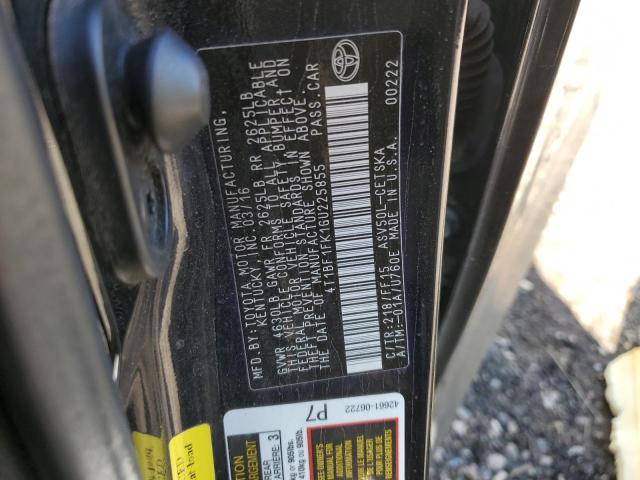 4T1BF1FK1GU225855 - 2016 TOYOTA CAMRY LE 黑色 照片 12