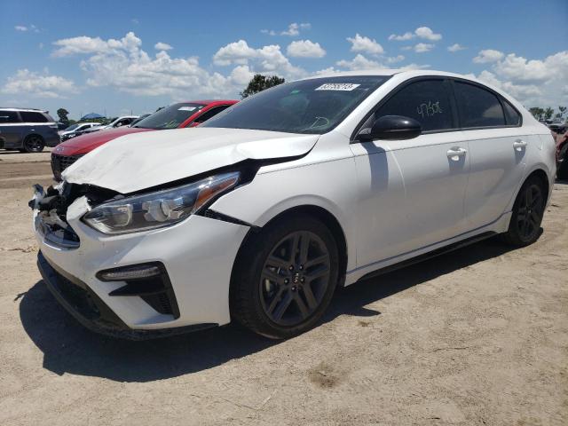 3KPF34AD6ME333651 - 2021 KIA FORTE GT LINE WHITE photo 1