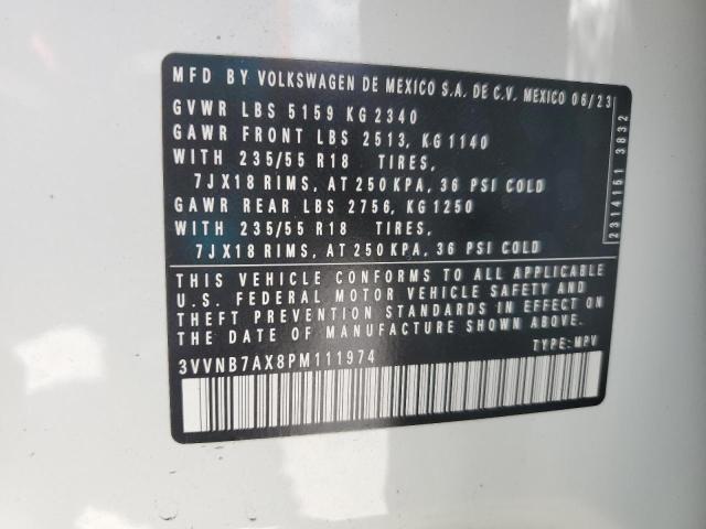 3VVNB7AX8PM111974 - 2023 VOLKSWAGEN TIGUAN SE Ağ foto 13