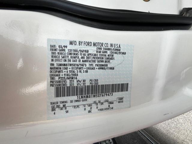 1LNHM81W5XY679473 - 1999 LINCOLN TOWN CAR EXECUTIVE WHITE photo 10