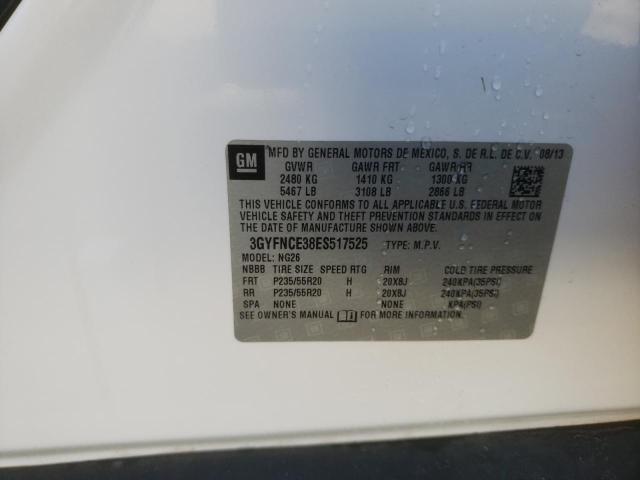 3GYFNCE38ES517525 - 2014 CADILLAC SRX PERFORMANCE COLLECTION Ақ фото 14