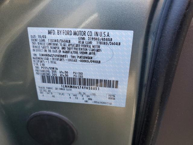 1LNHM86S74Y628851 - 2004 LINCOLN LS Dəniz mavisi foto 12