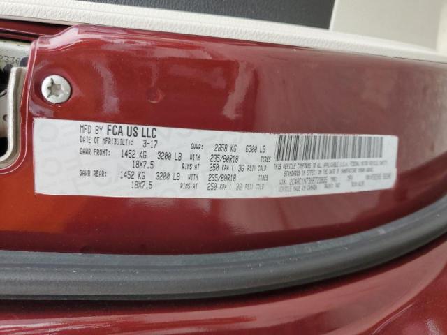 2C4RC1EG7HR559864 - 2017 CHRYSLER PACIFICA TOURING L PLUS BURGUNDY photo 13