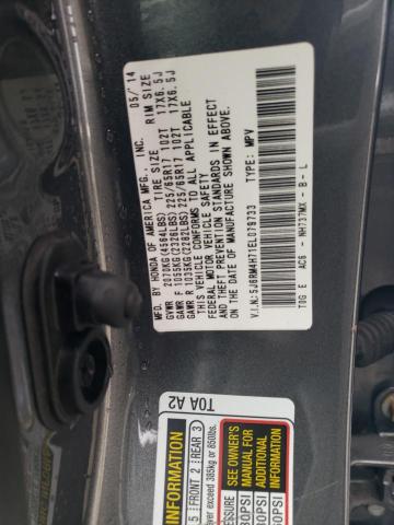 5J6RM4H71EL079733 - 2014 HONDA CR-V EXL GRAY photo 13