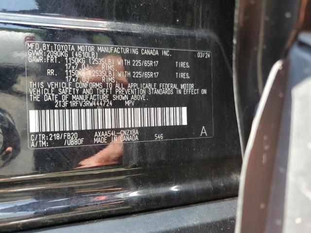 2T3F1RFV3RW444724 - 2024 TOYOTA RAV4 LE BLACK photo 13