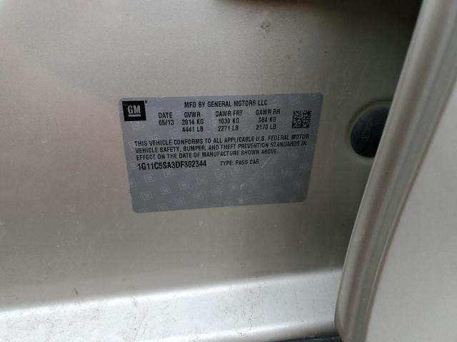 1G11C5SA3DF302344 - 2013 CHEVROLET MALIBU 1LT 米色 照片 12