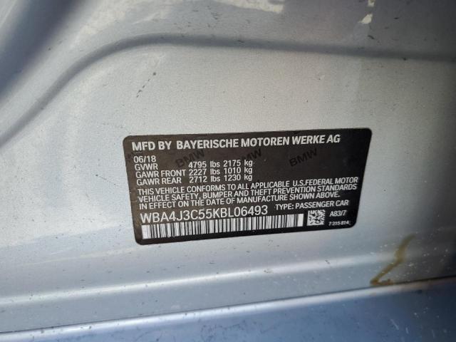 WBA4J3C55KBL06493 - 2019 BMW 430XI GRAN COUPE SILVER photo 12