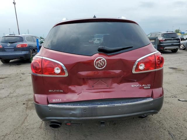 5GALRBED9AJ149711 - 2010 BUICK ENCLAVE CXL RED photo 6