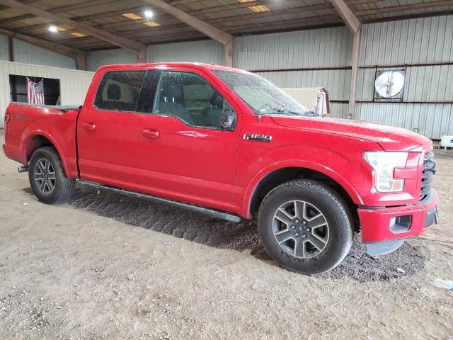 1FTEW1CF1FKD76911 - 2015 FORD F150 SUPERCREW RED photo 4