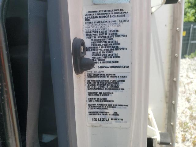 54DC4W1B6JS805412 - 2018 ISUZU NPR HD WHITE photo 12