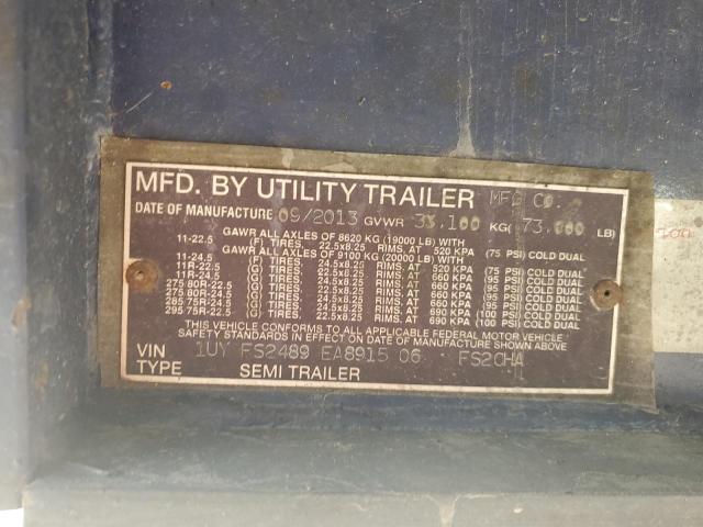 1UYFS2489EA891506 - 2014 UTILITY UNKNOWN Сірий фото 10