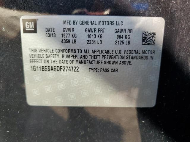 1G11B5SA6DF274722 - 2013 CHEVROLET MALIBU LS 石墨色 照片 12