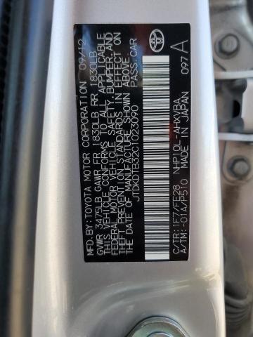 JTDKDTB32C1023090 - 2012 TOYOTA PRIUS C SILVER photo 12