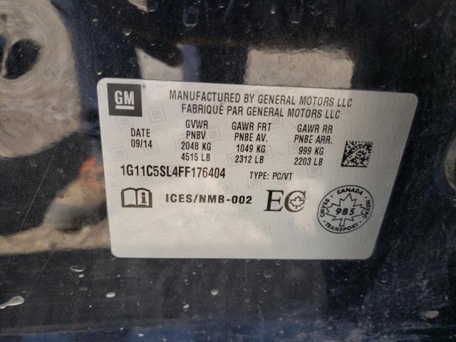 1G11C5SL4FF176404 - 2015 CHEVROLET MALIBU 1LT 黑色 照片 12