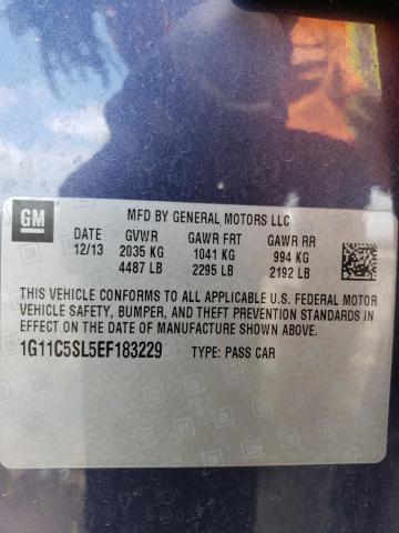 1G11C5SL5EF183229 - 2014 CHEVROLET MALIBU 1LT 蓝色 照片 12