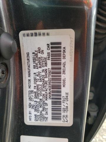 1NXBU40E99Z075927 - 2009 TOYOTA COROLLA BASE GRAY photo 12