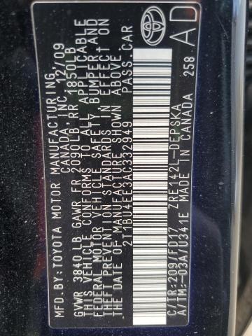 2T1BU4EE3AC332949 - 2010 TOYOTA COROLLA BASE 黑色 照片 13