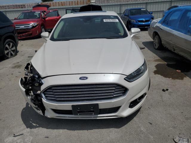 3FA6P0SU0DR247651 - 2013 FORD FUSION TITANIUM PHEV WHITE photo 5