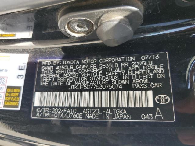 JTKJF5C77E3075074 - 2014 TOYOTA SCION TC 黑色 照片 12