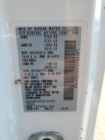 3N63M0ZN4FK733389 - 2015 CHEVROLET CITY EXPRE LT 白色 照片 12