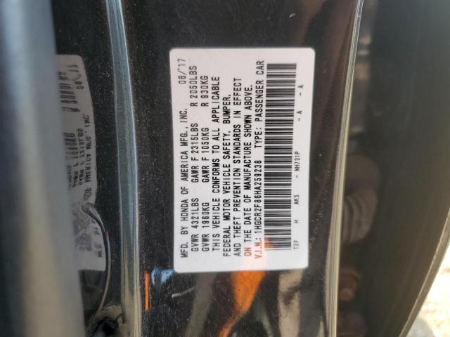 1HGCR2F86HA259238 - 2017 HONDA ACCORD EXL BLACK photo 12