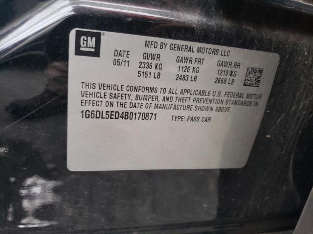 1G6DL5ED4B0170871 - 2011 CADILLAC CTS PERFORMANCE COLLECTION Черный фото 12