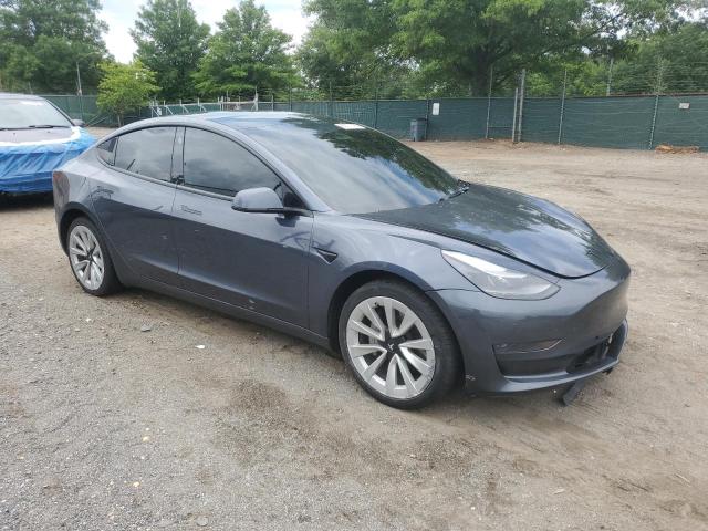 5YJ3E1EA2NF286898 - 2022 TESLA MODEL 3 灰色 照片 4
