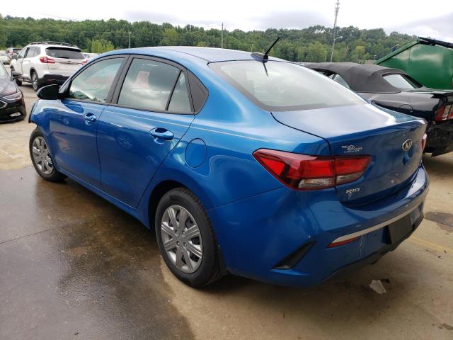 3KPA24AD4ME400583 - 2021 KIA RIO LX BLUE photo 2