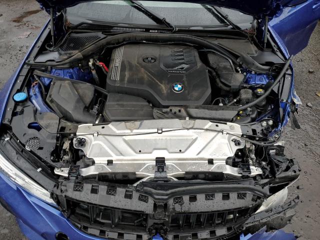 WBA5R7C58KAJ80012 - 2019 BMW 330XI BLUE photo 11