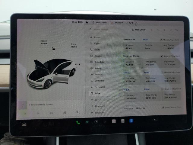 5YJ3E1EB1LF621073 - 2020 TESLA MODEL 3 Blanco foto 9