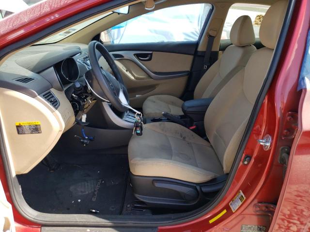 KMHDH4AE3CU327190 - 2012 HYUNDAI ELANTRA GLS RED photo 7