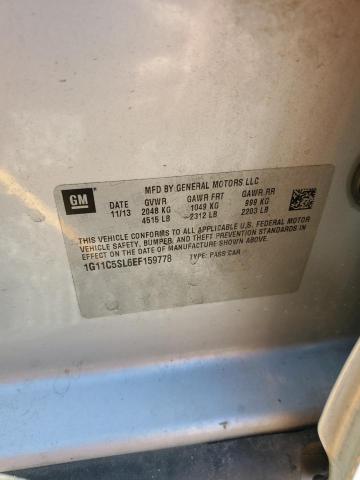 1G11C5SL6EF159778 - 2014 CHEVROLET MALIBU 1LT SILVER photo 12