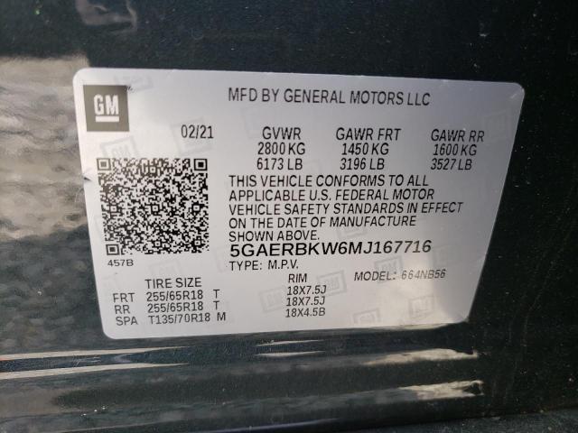 5GAERBKW6MJ167716 - 2021 BUICK ENCLAVE ESSENCE 石墨色 照片 14