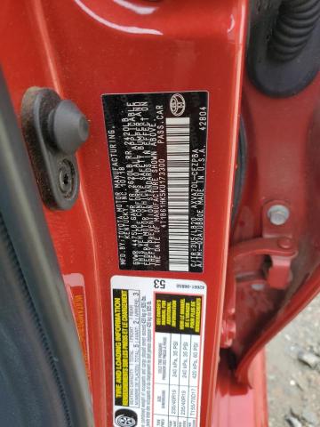 4T1B61HK5KU173300 - 2019 TOYOTA CAMRY XSE RED photo 12