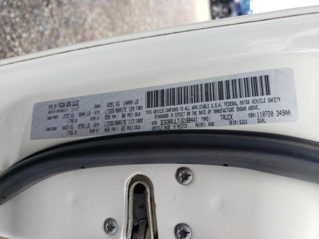 3C63RRJL7JG188441 - 2018 RAM 3500 LARAMIE WHITE photo 12