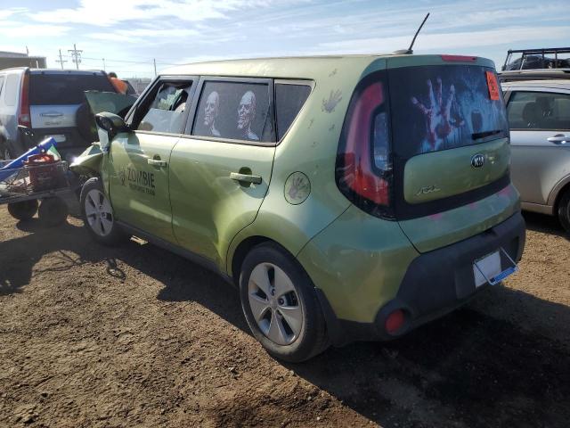 KNDJN2A22F7756723 - 2015 KIA SOUL GREEN photo 2