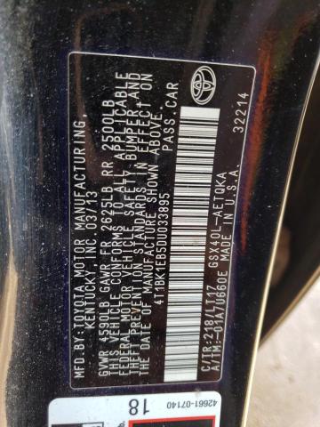 4T1BK1EB5DU033895 - 2013 TOYOTA AVALON BASE 灰色 照片 12