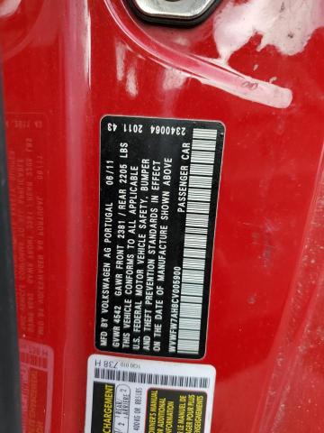 WVWFW7AH8CV005900 - 2012 VOLKSWAGEN EOS LUX 红色 照片 13