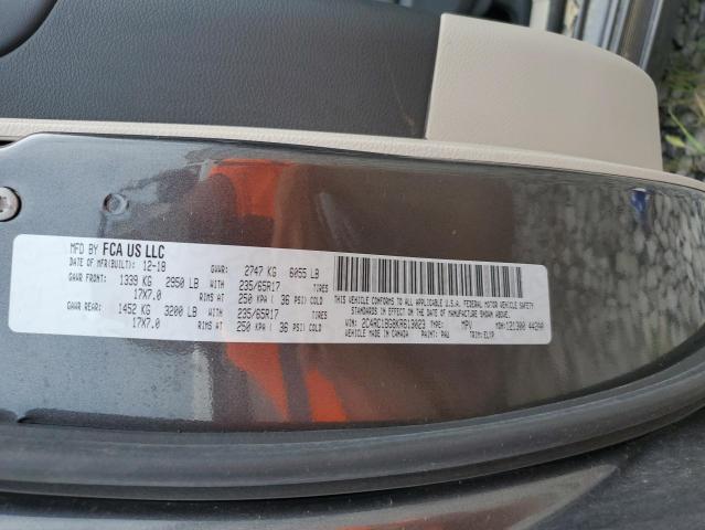 2C4RC1BG8KR613023 - 2019 CHRYSLER PACIFICA TOURING L Boz foto 12