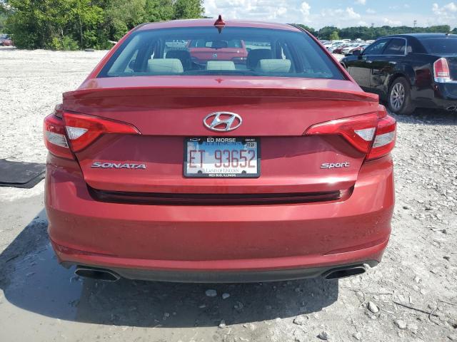 5NPE34AFXHH570920 - 2017 HYUNDAI SONATA SPORT RED photo 6