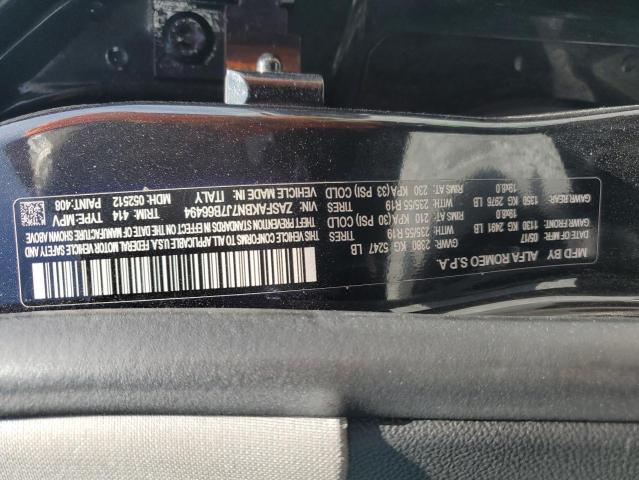 ZASFAKBN7J7B66494 - 2018 ALFA ROMEO STELVIO TI გრაფიტი ფოტო 13