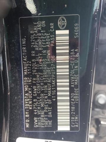 4T1G11AK7PU757106 - 2023 TOYOTA CAMRY SE NIGHT SHADE BLACK photo 12