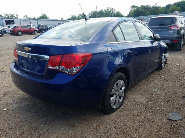 1G1PC5SH7C7383123 - 2012 CHEVROLET CRUZE LS BLUE photo 4