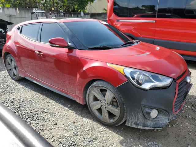 KMHTC6AE0FU243841 - 2015 HYUNDAI VELOSTER TURBO RED photo 4